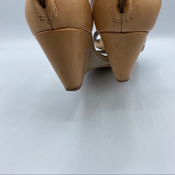 Sam Eldeman 7 1/2 Sophie Silver Brown Ankle strap - Picture 4 of 6